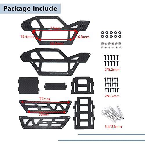Image of MORLORDY RC Carbon Fiber Chassis Frame Roll Cage Body Shell for 1 /24 RC Crawler Car SCX24 Body Upgrades AXI00001 AXI00002 AXI00004 AXI00005 AXI00006 AXI90081 Accessories