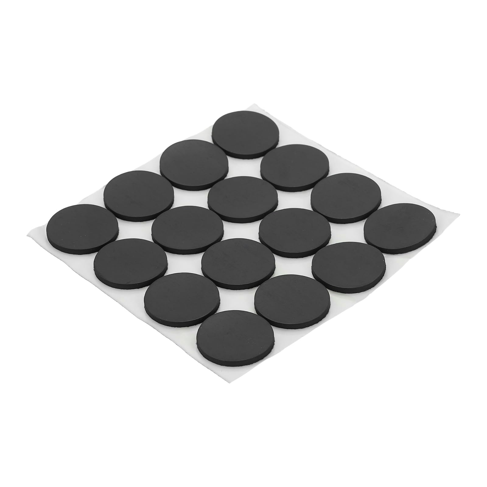 PATIKIL Non Slip Furniture Pads 1" (25mm x 2mm), 16 Pcs Adhesive Backed Round Rubber Feet Anti-Scratch Rubber Furniture Grippers for Hardwood Floor Electronics Bed Drawers DIY