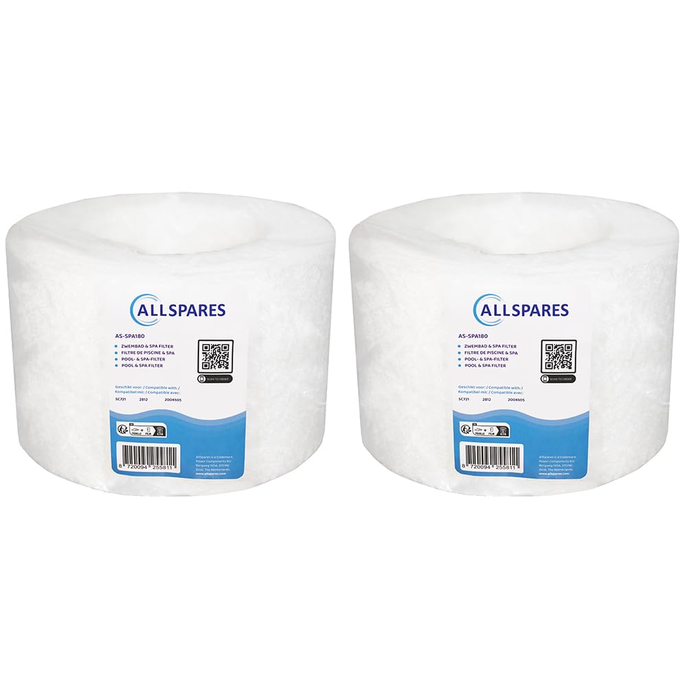 Lot de 2 cartouches filtrantes pour jacuzzi Sundance 6540-502, Pleatco PP2002, Darlly SC721, série 780 & 850, Cameo, Maxxus, Optima, Capri, Marin, Ø 200 x 125 mm Allspares