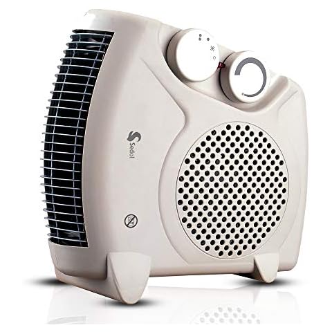 Sedol Electric Fan Heater - Portable Upright or Flatbed 2KW Electric Heater with 2 Heating Adjustable Thermostat, Overheat Protection and Cooling Option - Quiet Space Heater - Heaters for home Cover