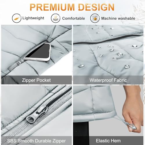 Image of KOVNLO Women's Heated Vest, (Battery Not Included) Smart Controller with Lights Out, Electric Heated Jackets