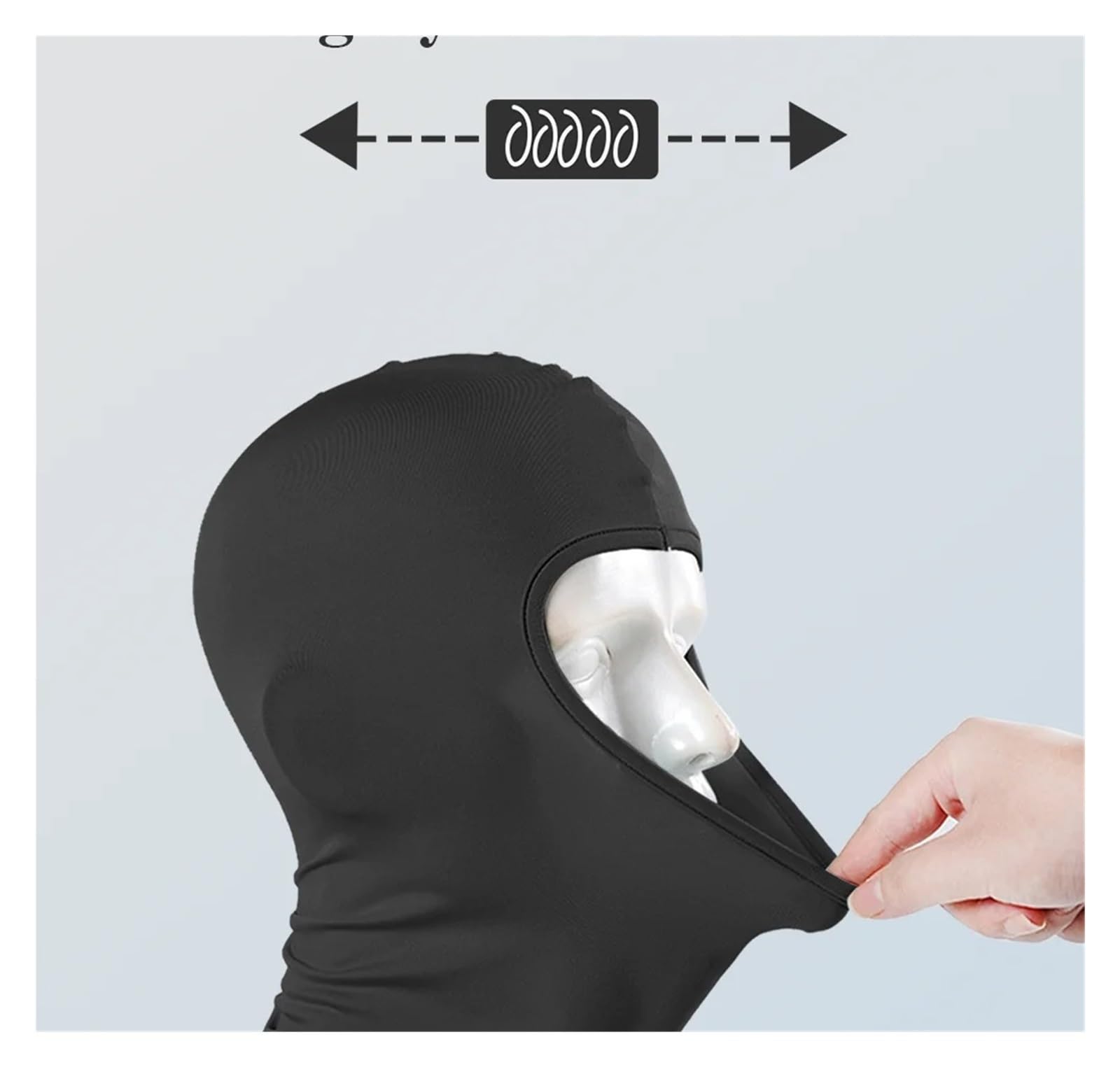 Pasamontañas Gorro pasamontañas deportivo transpirable de secado rápido a prueba de viento máscara facial completa for montar correr esquí senderismo cubierta facial al aire libre hombres(BLACK 6PCS)