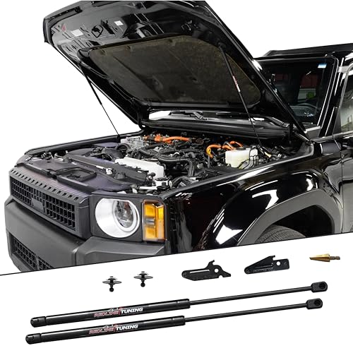 Redline Tuning 21-27024-02 Hood Quicklift Plus System Compatible with Toyota Land Cruiser 2024+ (All Black Components)