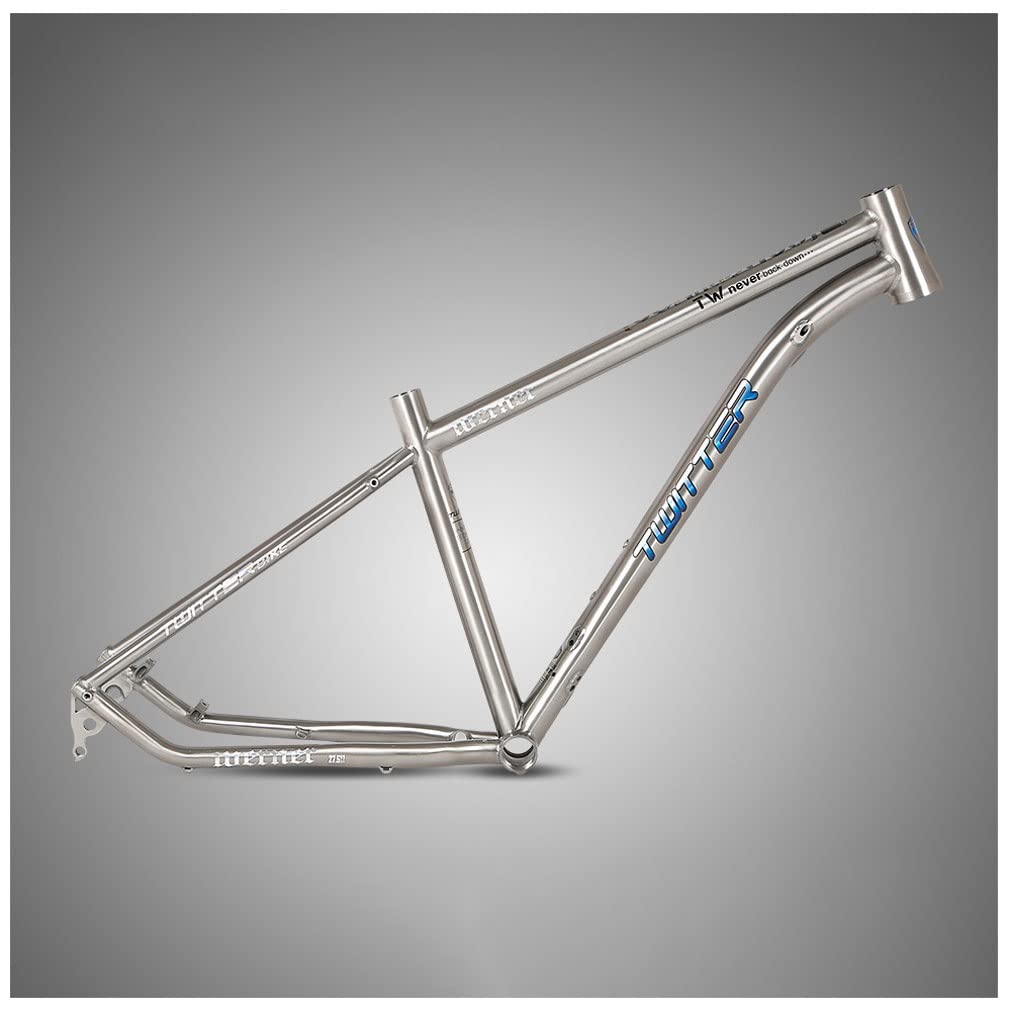 HIMALO 27.5er 29er Mountain Bike Frame 15.5''/17''/19'' Lightweight Titanium Alloy Bike Frame Thru Axle 12x142mm XC AM Disc Brake Rigid Frame(27.5 * 19'')