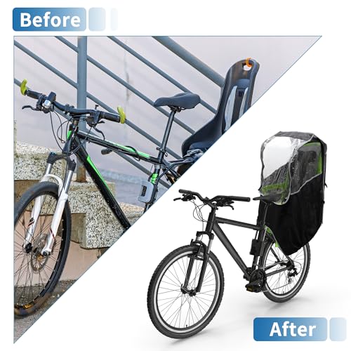 Cubierta de lluvia para asiento de bicicleta A ABSOPRO de PVC impermeable universal 3