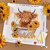 DIAMOND ART CLUB Highland Cow in Tub Diamond Painting Kit, Fun DIY Crafts for Adults, Round Diamond Art Canvas, 13" x 13" (33 cm x 33 cm) #4