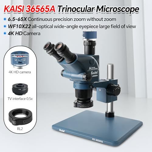 Microscope trinoculaire zoom Kaisi 36565A outil de réparation PCB CMS soudure 0.5x CTV