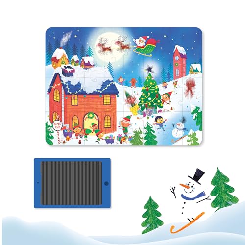 Image of Scanimaze Winter Wonderland Puzzle, Animated Puzzle & Game with scanning Lens, 56 piece Jigsaw Puzzle with 25 Riddle Cards, Educational STEM Toy, Gifts for Boys & Girls Ages 4,5,6,7