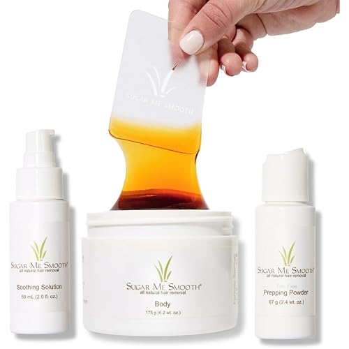 Sugar Me Smooth Body Sugar Wax Kit – Gentle On Skin And Less Painful Hair Removal In A Simple System, No Strips, No Heat, Water Soluble All-Natural Solution For All Skin & Hair Types
