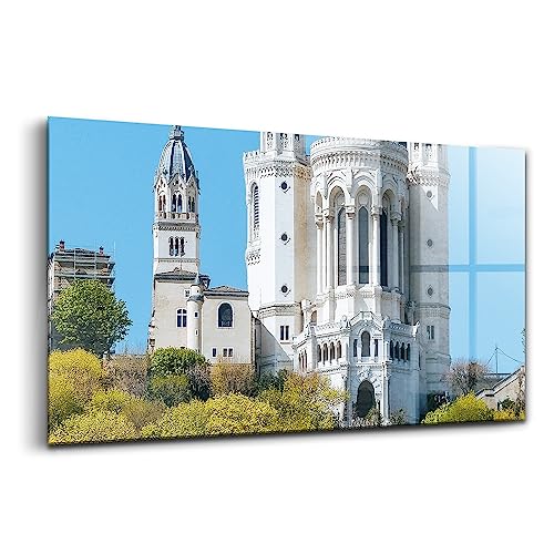 Peinture sur verre Basilique Notre-Dame tableau mural en verre coloré