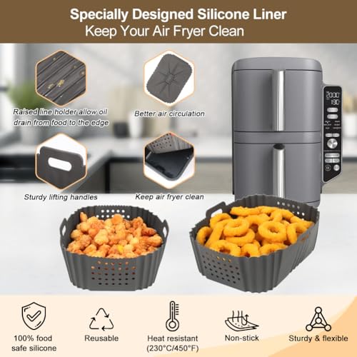 Doublures silicone pour Ninja SL401 à double pile, BYKITCHEN réutilisables - 4
