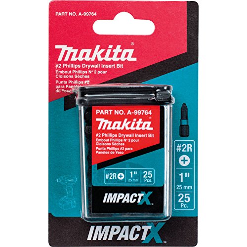 Makita A-99764 Impactx 2 Phillips Drywall 1″ Insert Bit, 25 Pack