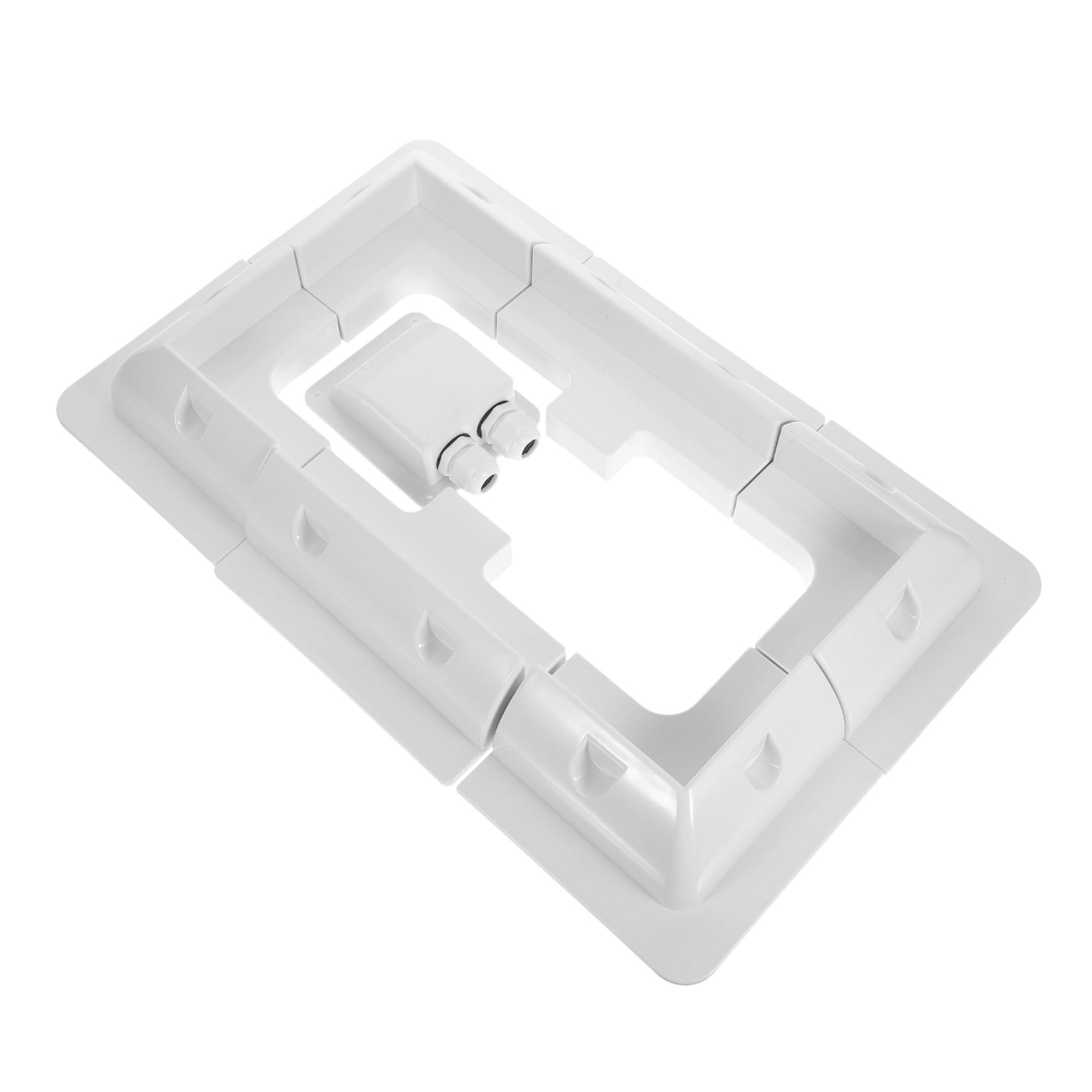 Soporte para Panel Solar Blanco 7 Piezas Abs para Remolques Rv | Montaje Exterior para Embarcaciones, Instalación sin Taladro, Estructura Robusta y Estable, Acabado Moderno