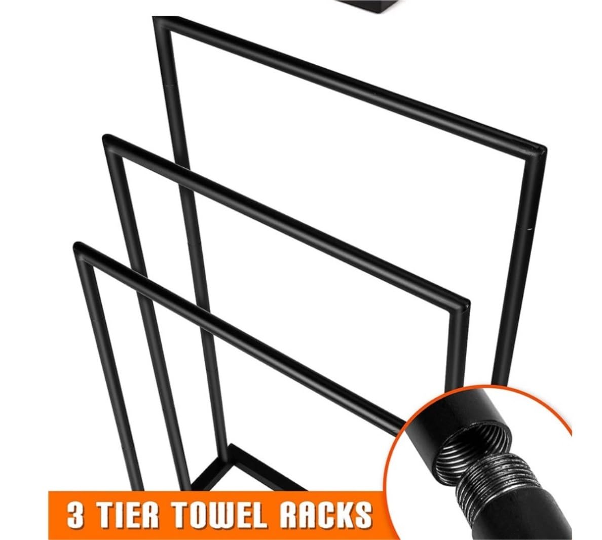 Toallero De Pie Toalleros Independientes De 3 Niveles para Baño, Soporte De Toalla Grande, Toallero De Metal Toalleros