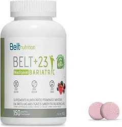 Belt +23 Bariatric MASTIGÁVEL Multivitamínico e Multimineral 150 Pastilhas (150 Pastilhas, Frutas Vermelhas)