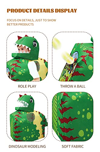 Original Dinosaur Costume With Target And Sticky Ball Game - Dinosaur Costume Playhouses Indoor Outdoor Fun Chasing Game Family Party Play Game For Kids 3 4 5 6 Years Old #TOP6