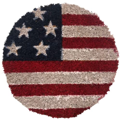 AM Flag, 9 Inch Round Insert for 2' X 3' Doormat, Fits Calloway Mills 160012436 Door Mat