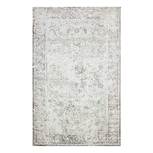 Solo Rugs Royal Contemporary Transitional Loom Knotted Area Rug, Mist, 5' X 8' #TOP1