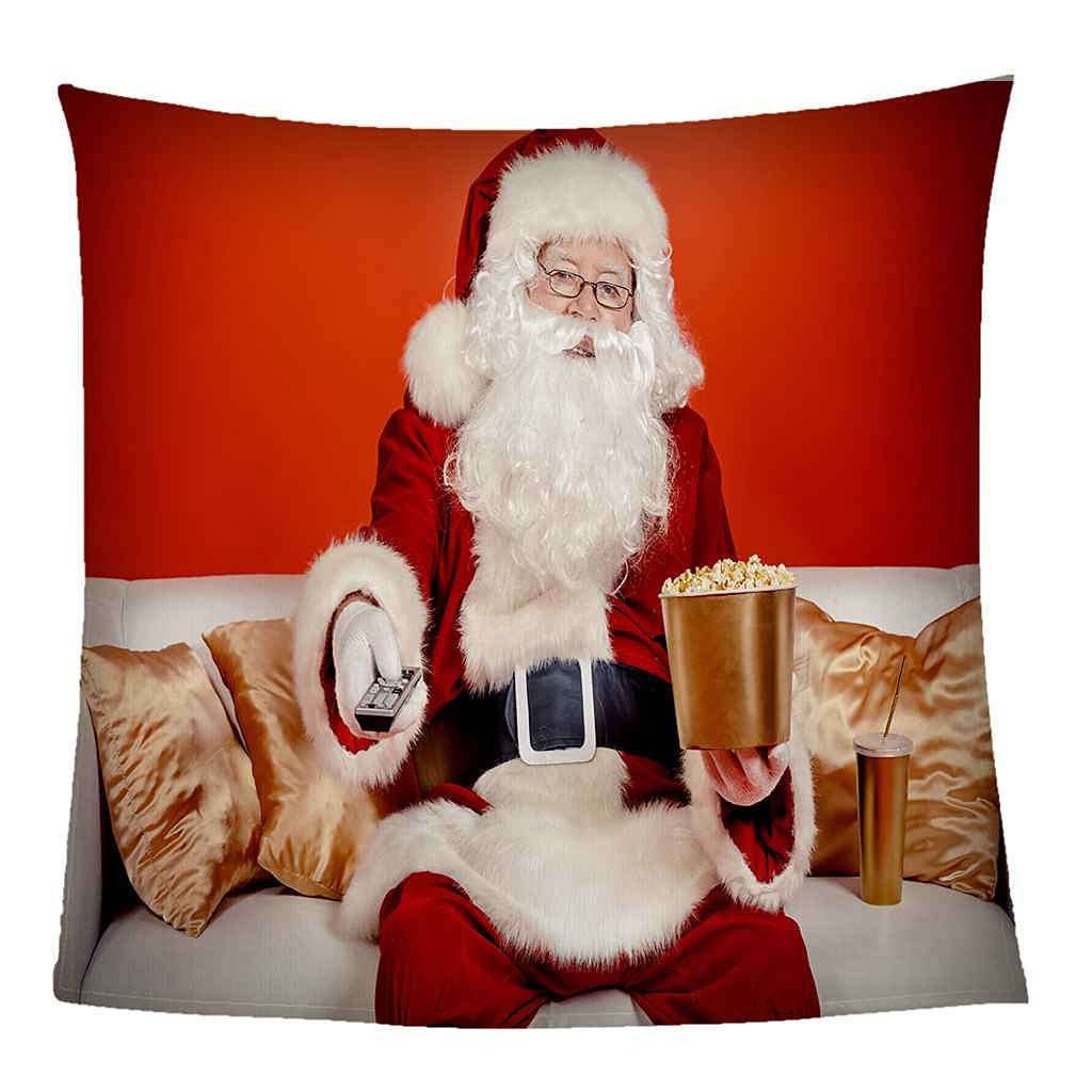 Couverture polaire Père Noël rouge en flanelle de microfibre 150x200cm pour lit et canapé