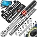Produktbild MASKO® Drehmomentschlüssel 45-tlg. Set Auto, Fahrrad & Motorrad 1/4 Zoll 5-25Nm inkl. Handschuhe, Magnetische Zündkerzenhülse Stecknüsse mit Verlängerungsstange 100mm +/- 4% Toleranz Reifenschlüsse