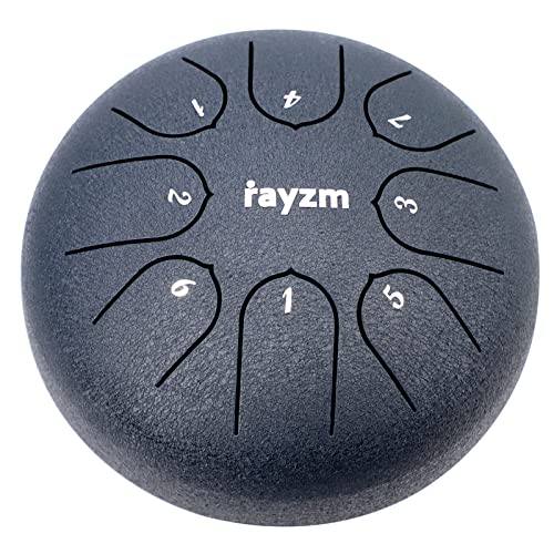 Rayzm Tambor de lengua de acero, 6 pulgadas 8 notas Handpan Tank ...