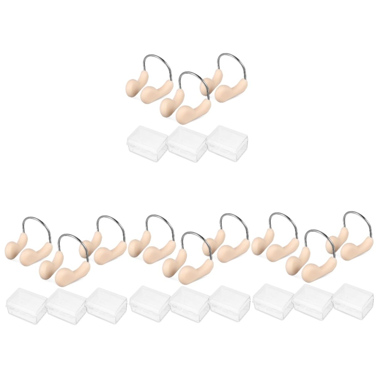 Anneome 4sets Swim Essential Nose Plugs for Swimming Nose Clip Silicone Set for Kids and Adults 3pcs*4