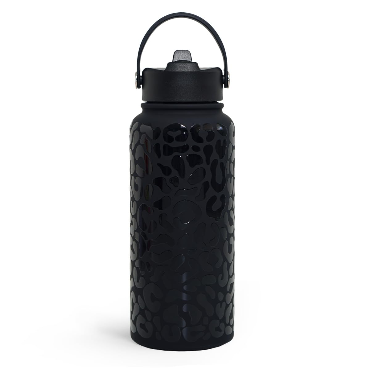 Leopard Water Bottle 32oz Stainless Steel Double Wall Vacuum Insulated with Lid, Leopard Print Water Bottles for Gym Sports Travel Outdoor, Gifts for