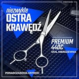 Fagaci Profesjonalne nożyczki do strzyżenia włosów 15 cm, super ostre cienkie ostrza, stal 440C dla maksymalnej precyzji, lekkie nożyce do włosów dla kobiet i mężczyzn