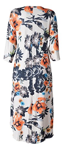 Women's Sunmmer Floral Print 2 Piece Set Cardigan Cover-Up+Shorts Size L (Floral) #TOP3