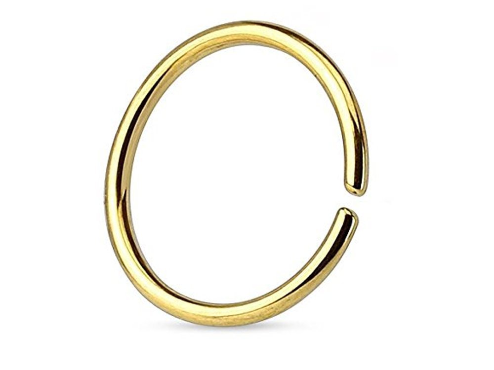 Gold Plated Seam Ring - 0.8mm x 6mm - Surgical Steel - Pierced & Modified Body Jewellery