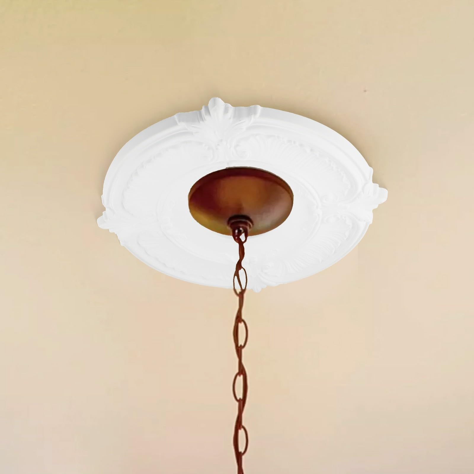 Deckenventilator-Medaillon, 30,5 cm, rund, PU-Schnitzerei, Deckenventilator-Medaillon, Heimbeleuchtung, Deckenmedaillons für Heimdekoration