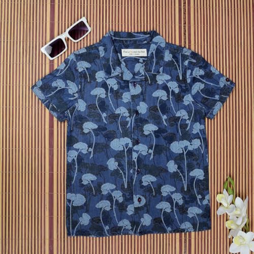 Image of Boys Denim Printed Shirt 2-14 Years