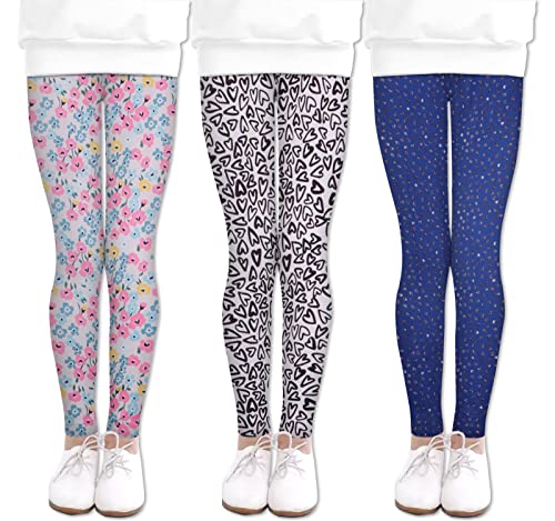 Luouse 3 Pack Teen Girls' Stretch Sweat Athletic Leggings Little Kids Slim Footless Comfy Pants Full Length Size 12-13 Years #TOP17