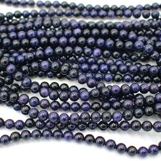 Zenkeeper 108 Pcs Blue Goldstone Beads for Jewelry Making 8 MM Goldstone Gemstones Loose Stone Beads - Image 3