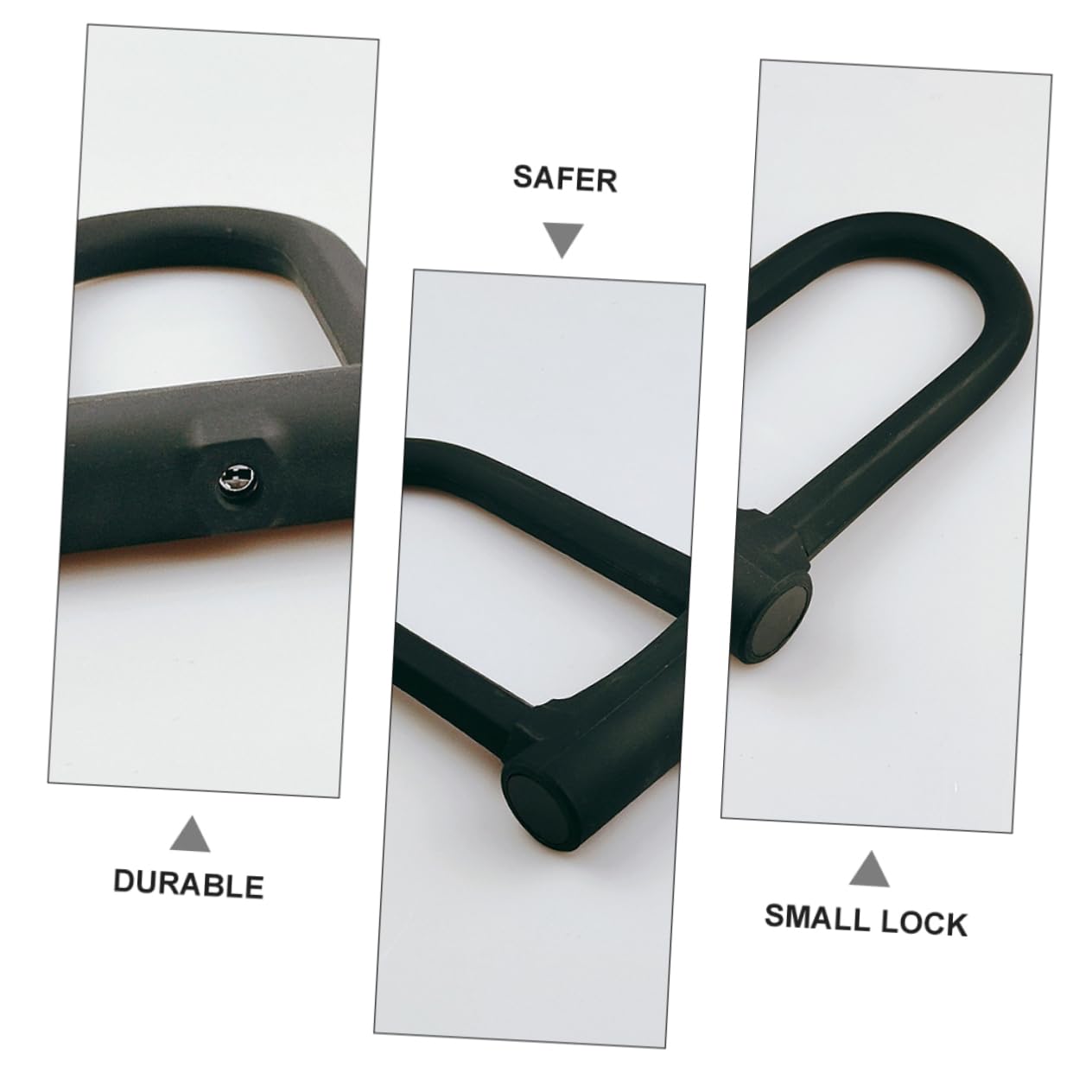 Lucchetto a U per Bici Antifurto Nero in Plastico-metallo | Bloccadisco per Mountain Bike e Moto, Uso Outdoor, Sblocco Manuale Chiave, Set Singolo