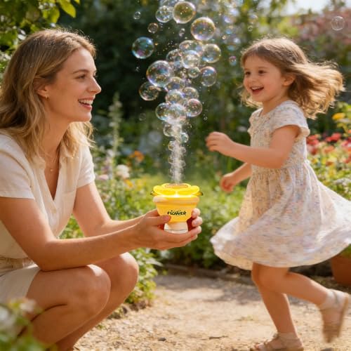 Machine génératrice de bulles jouets d'été portables avec lumières