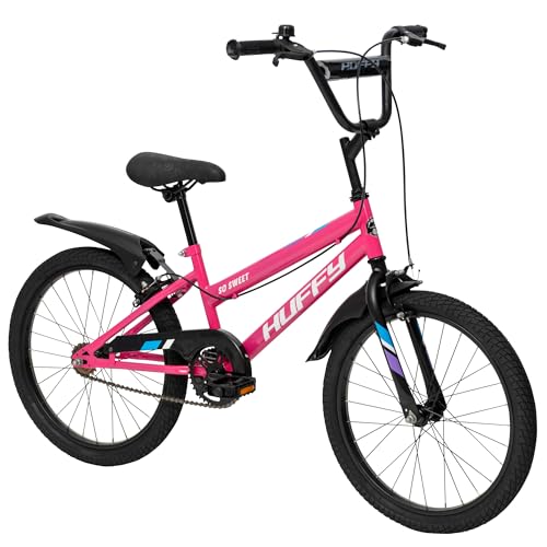Huffy So Sweet 20 Bike - Rose pink Girls Bike Fun Styling Dual Caliper Brakes Adjustable Seat Comfort Padded Saddle Durable Frame Ideal for Ages 5-9 Safe Kids Bicycle
