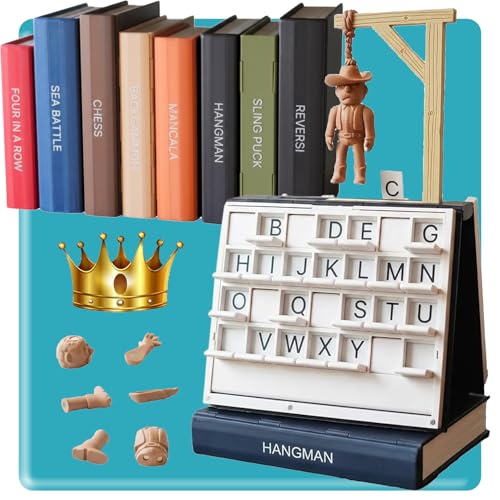 PlayBook'd Hangman Game Magnetic Cowboy, Playbook Board Game, 3D Printed Hangman Game, Book Board...