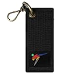 Mooto Korea World Taekwondo Black Belt Mini Key Ring Holder Chain Accessories Keyring Keychain KeyHolder MMA Martial Arts Gym School Academy (1EA)