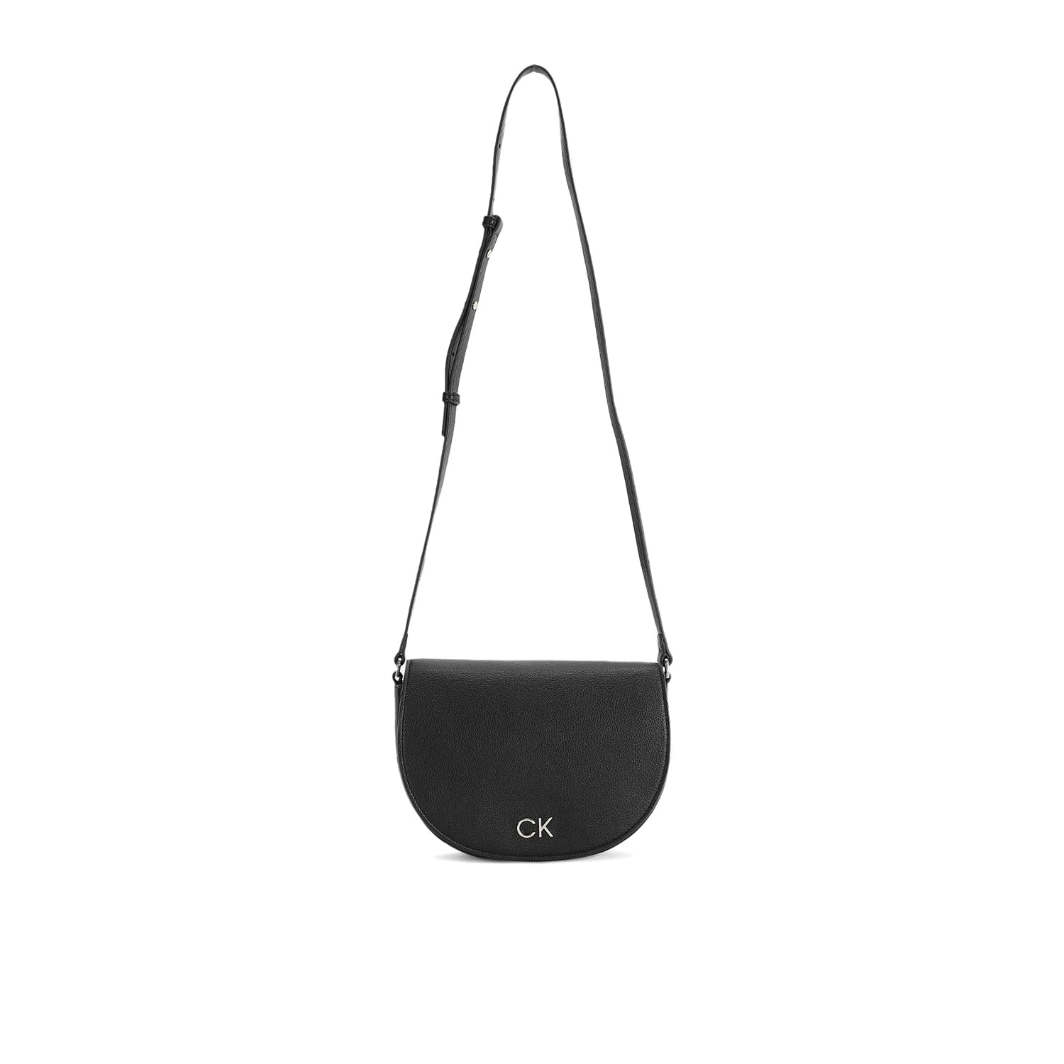 Calvin Klein Bolso Bandolera para Mujer Ck Daily Saddle Bag Pebble Pequeño, Negro (Ck Black), Talla única