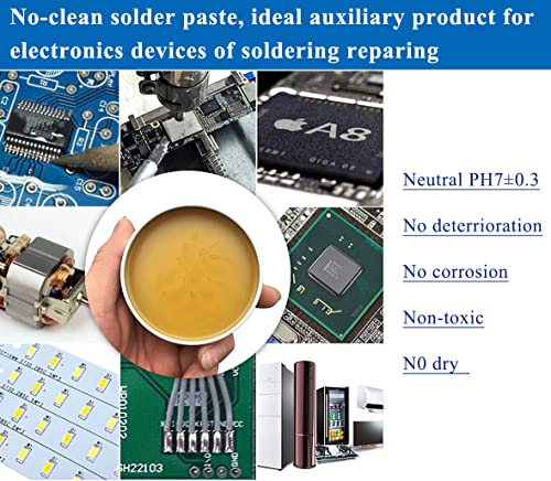 2Pack Solder Soldering Wire 60-40 Fine 0.6Mm Reel Tin Lead Rosin Core + 2Pack Solder Wick No-Clean Desoldering Wick Braid + Soldering Rosin Flux Paste For Electronics Repairing Diy #TOP5