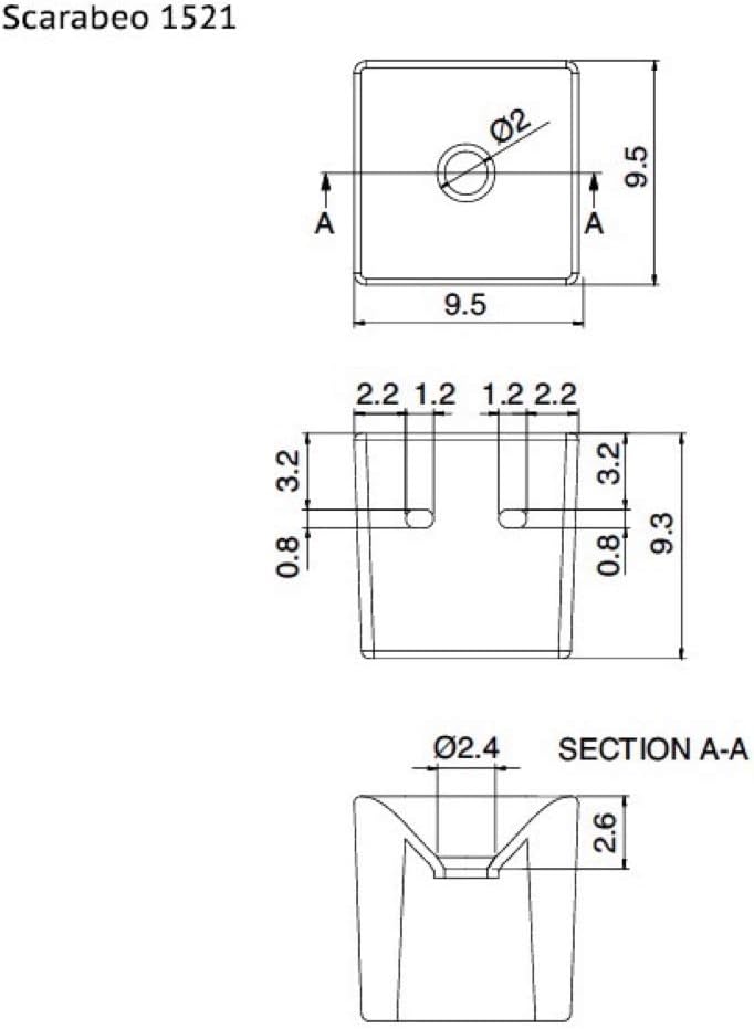 Scarabeo 1521-No Hole Cube Square Ceramic Wall Mounted/Vessel Sink, White