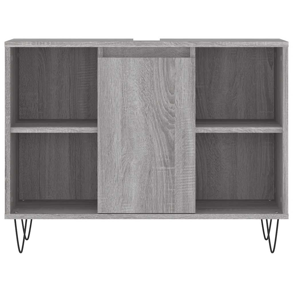 Armadietto da bagno grigio Sonoma, 80 x 33 x 60 cm, mobile da