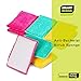 Smart Design Non Scratch Scrub Sponge with Bamboo Odorless Rayon Fiber - Set of 9 - Ultra Absorbent - Soft and Scrubber Side - Cleaning, Dishes, and Hard Stains - Vibrant - Yellow, Green, Pink