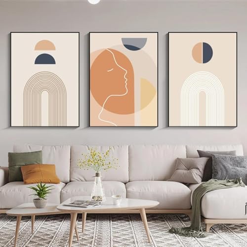 Impressions sur toile salon moderne et décoration murale géométrique