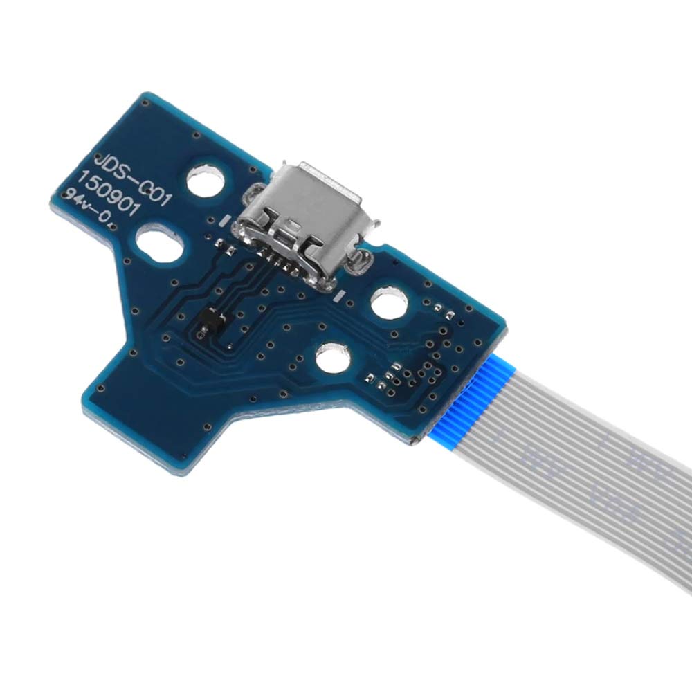 MMOBIEL Reemplazo del Puerto de Carga para PlayStation PS4 Modelo Dualshock 4 el Controlador: JDS-001 Cable Flexible de 12 Pines con Incl. (+) Destornillador