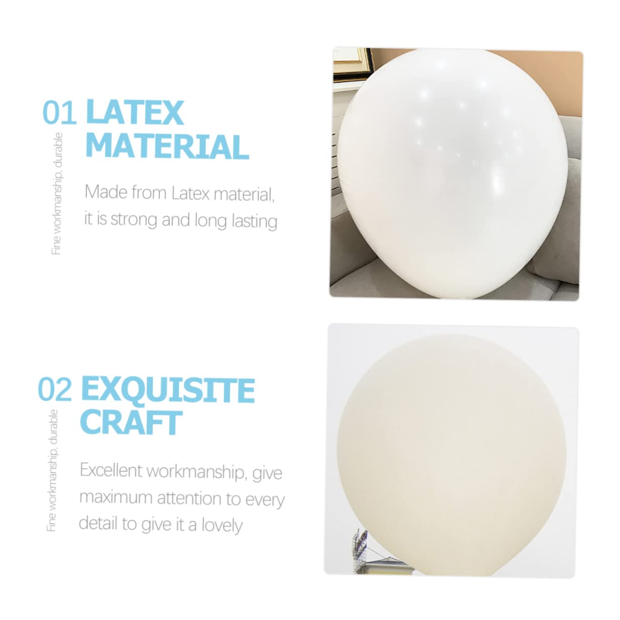 Látex Globo Blanco Gigante Redondo para Decoración de Fiesta