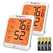 ThermoPro TP53 2 Pieces Hygrometer Humidity Gauge Indicator Digital Indoor Thermometer Room Temperature and Humidity Monitor with Touch Backlight