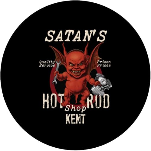 Miniatura 3 de Satan's Retro Hot Rod Shop Fat Devil KENT Shovelhead PopSockets Standard PopGrip