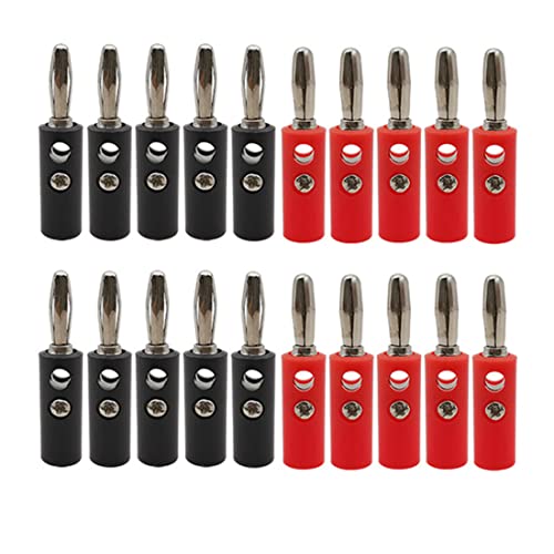 Banana Plugs 4mm Audio Speaker Wire Cable Connector Cable Plugs 10 Pairs